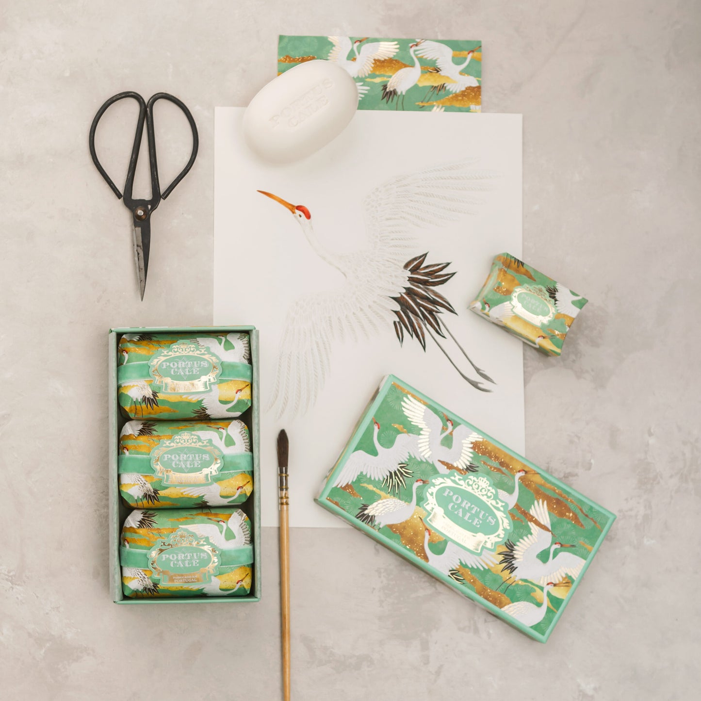 White Crane Soap Set 3x150g
