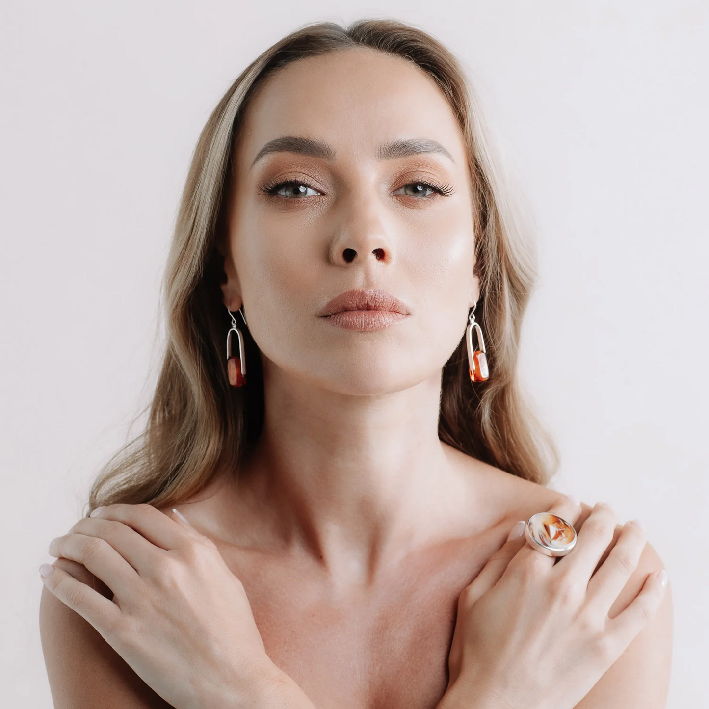 Empire Amberfire Earrings