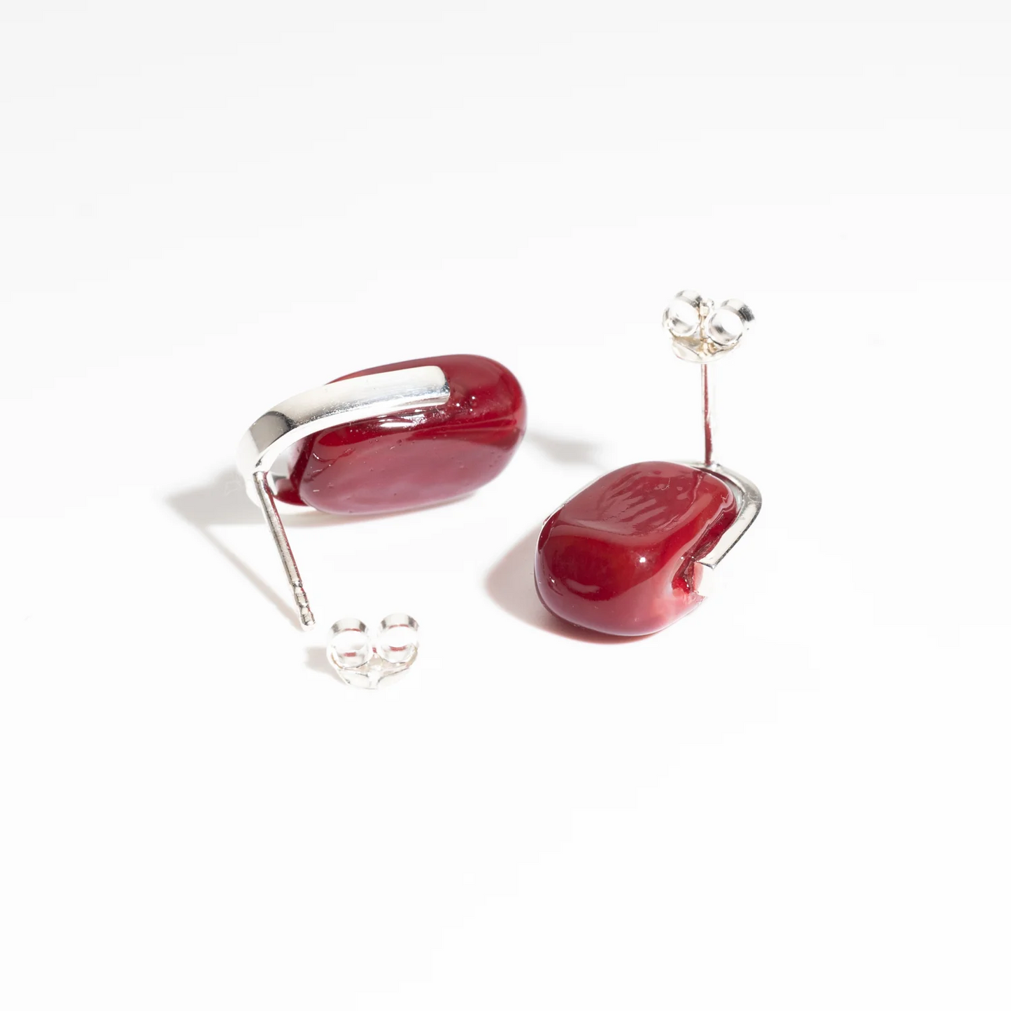 Stud Red Earrings