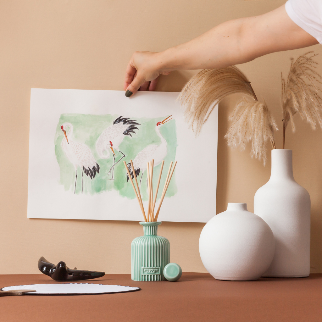 White Crane 250ml Diffuser