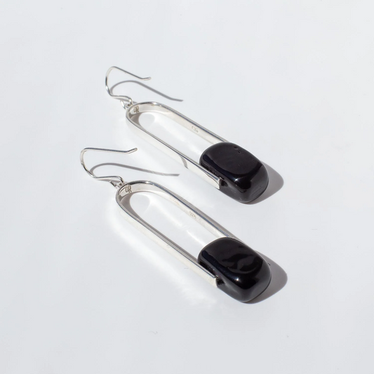 Empire Luxe Obsidian Earrings