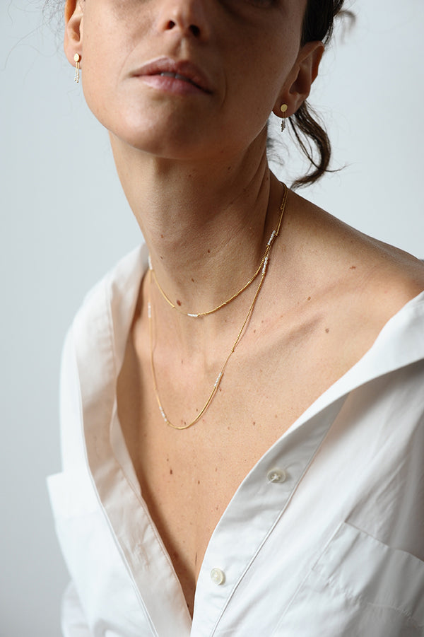 Solar Long Pearls Necklace