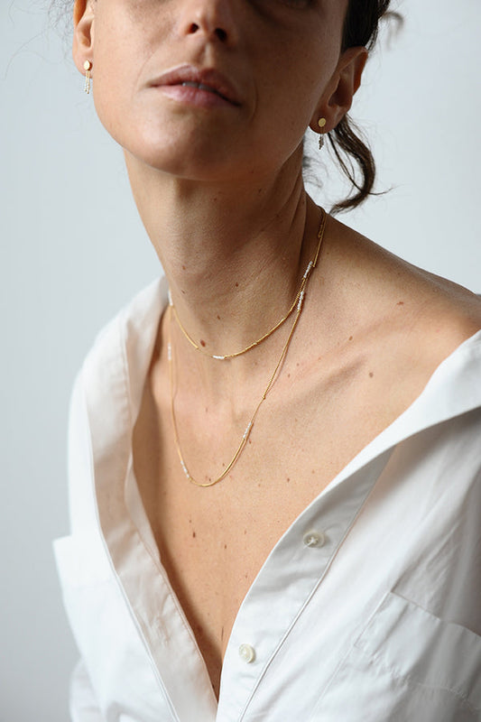 Solar Long Pearls Necklace