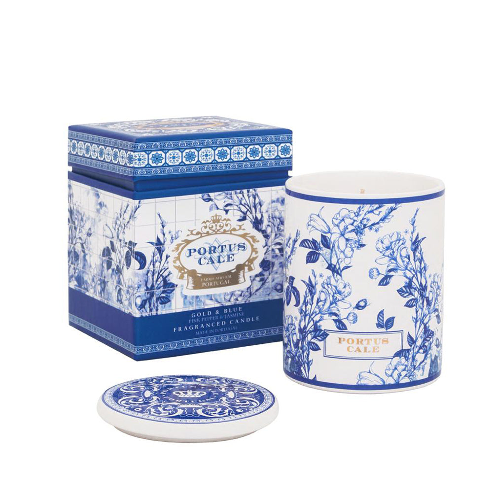 Gold & Blue Candle
