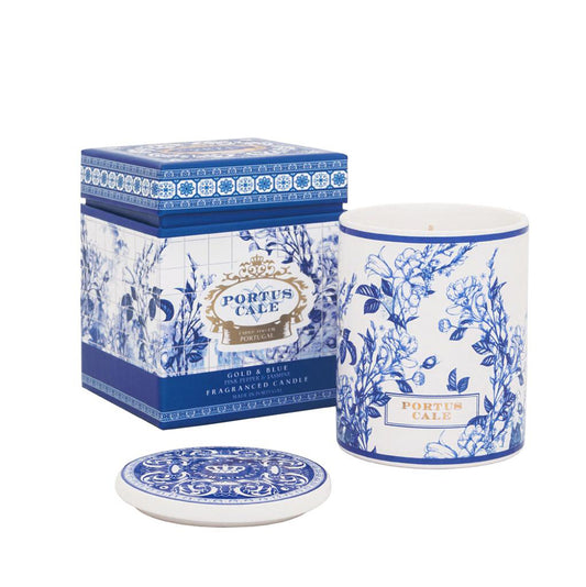 Gold & Blue Candle