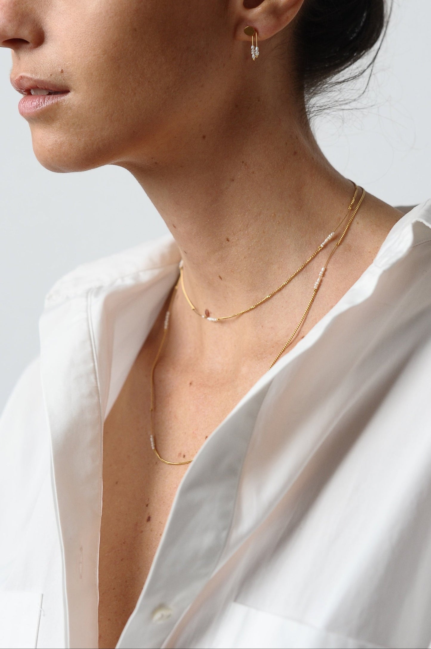 Solar Long Pearls Necklace