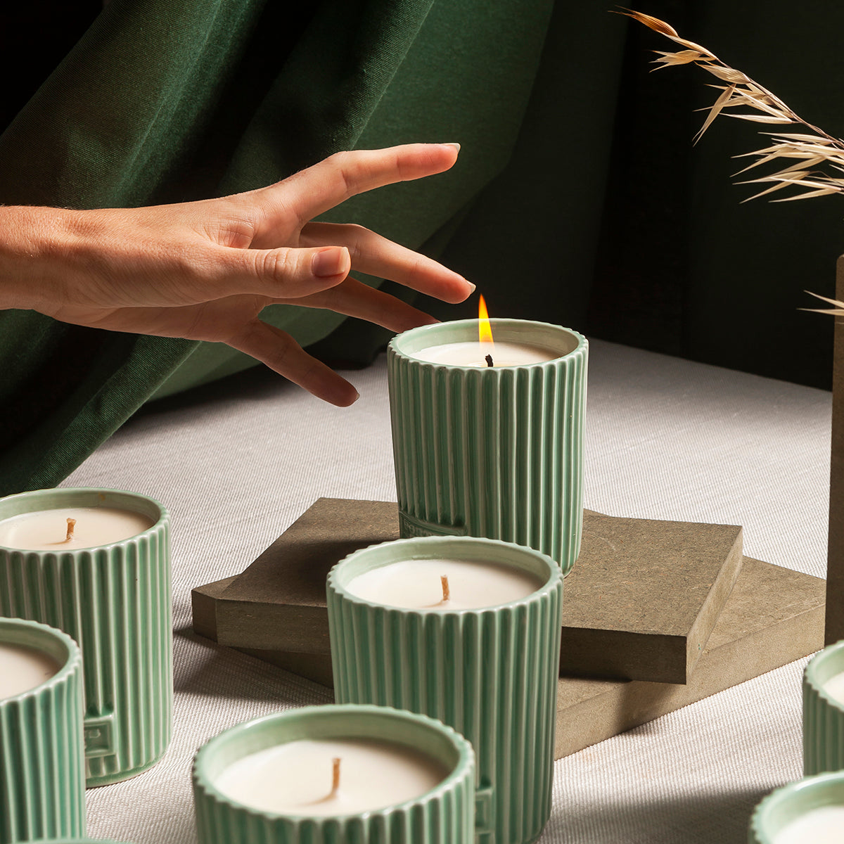 White Crane Candle