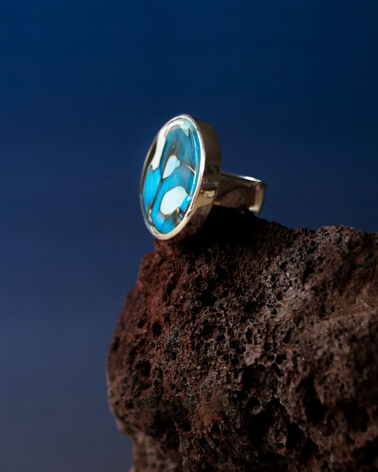 Athena Ocean Silver Ring