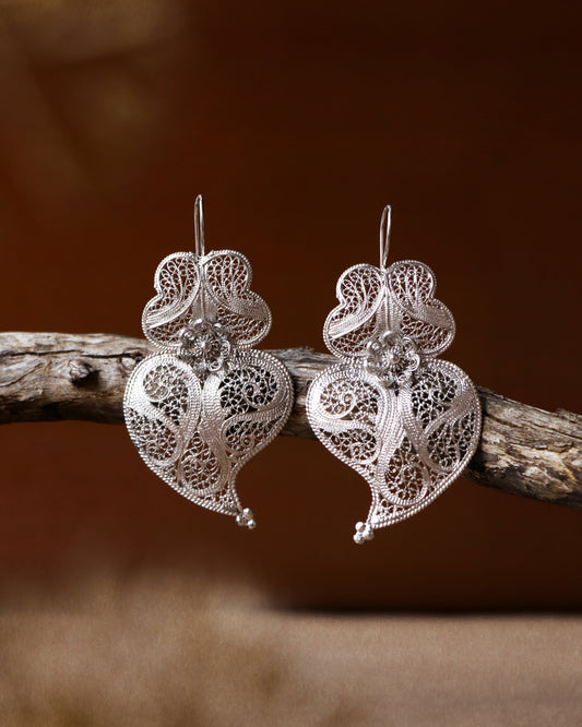 Heart of Viana Silver Earrings