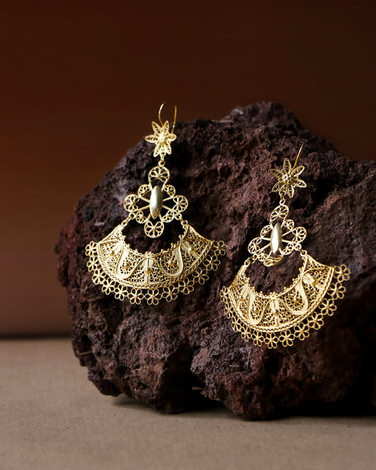 Skirt Gold Plated Silver Earrings